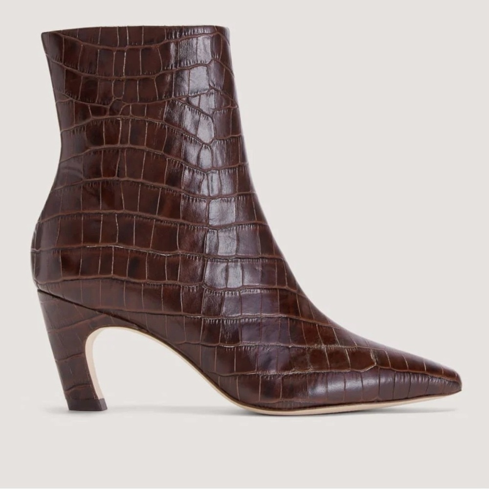 NEW Everlane Brown‎ Crocodile Leather Short Banana Boot in Size 7 - Picture 2 of 12